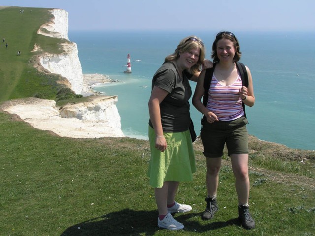 Samen met Albertha bovenop beachy head