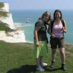 Samen met Albertha bovenop beachy head