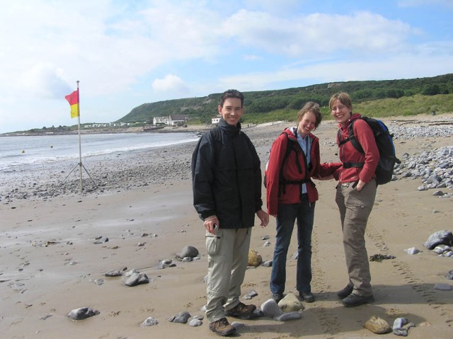 Mijn drie vakantiemaatjes op Port Eynon Beach