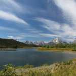 De tocht naar het vliegveld bracht ons nog een keer langs de Tetons, die er in volle glorie bij lagen, eindelijk was het eens niet heiig.