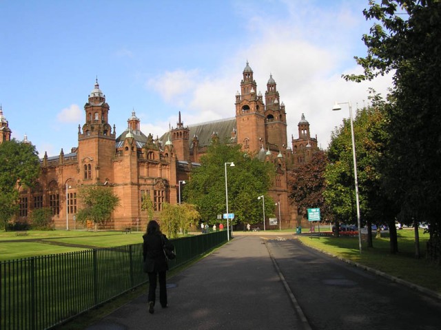 We begonnen de ochtend met een cultureel tripje: dit is Kelvingrove art Gallery in Glasgow