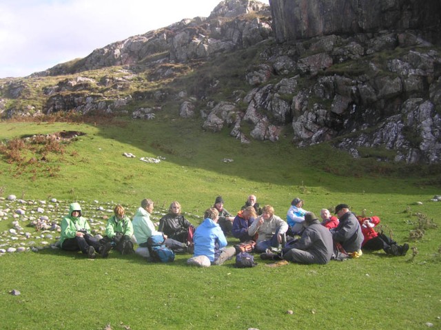 Bij st Columba's Bay werd er gepicknickt