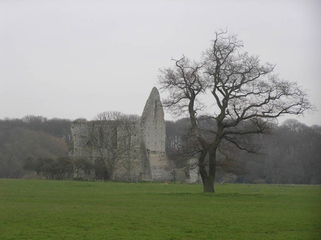 Voor de tweede keer in acht dagen zag ik een ruine van een middeleeuws klooster, Newark priory