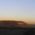 Boxhill in het laatste zonlicht van de dag