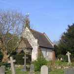 En midden in het groen lag een klein dorpje met een heel mooi kerkje, st Agatha's church in Woldingham